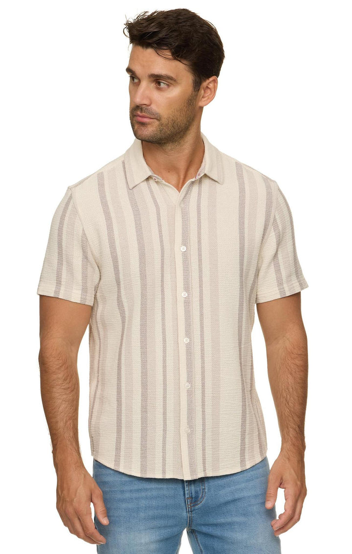 ORLEANS SS STRIPE TEXTURED SHIRT
