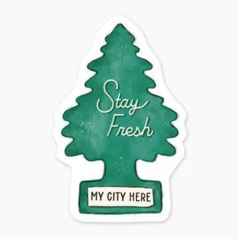 Nice Enough Stickers Fresh - 3" Name Drop Sticker | Barcoded | Custom, non-returnable item: Leavenworth