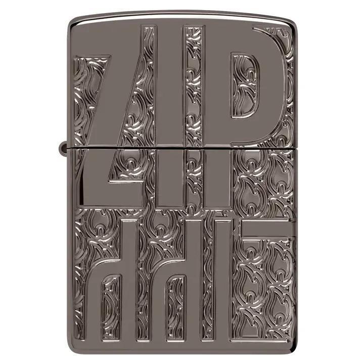 Zippo Reverse Carve Armor Black Ice Windproof Lighter