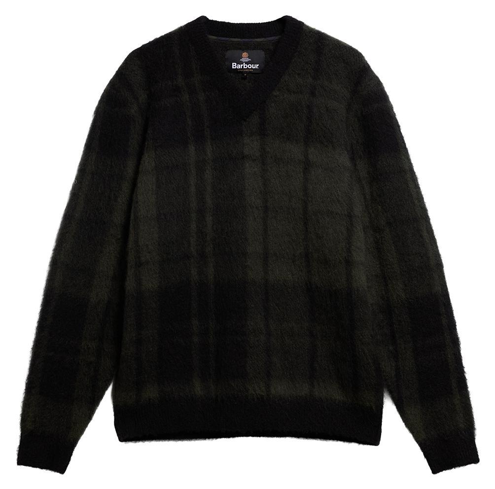 Barbour Hunham Tartan N-Neck Knitted Jumper