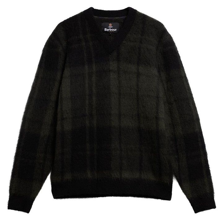 Barbour Hunham Tartan N-Neck Knitted Jumper