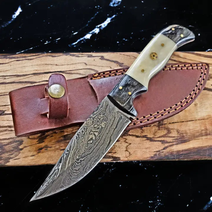 Titan International Damascus Steel Hunting Knife By Titan