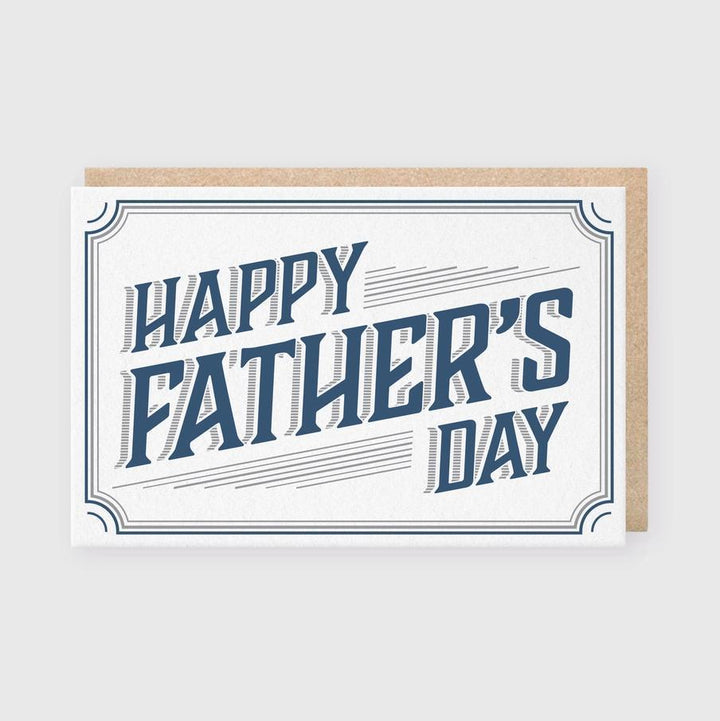 Letterpress Dad Greeting Card - Father&