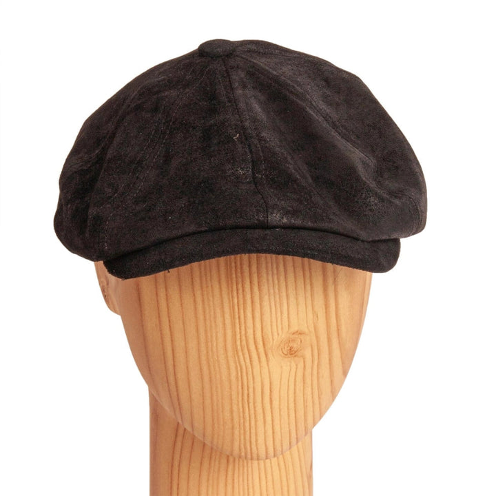 American Hat Makers Bourbon St Genuine Leather Newsboy Cap