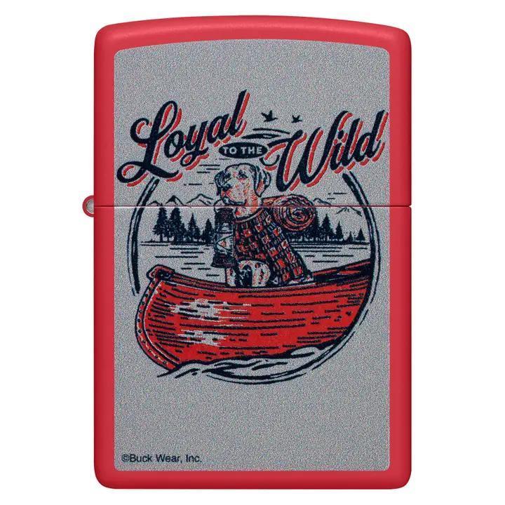 Zippo Buck Wear™ Wild Loyalty Red Matte Windproof Lighter