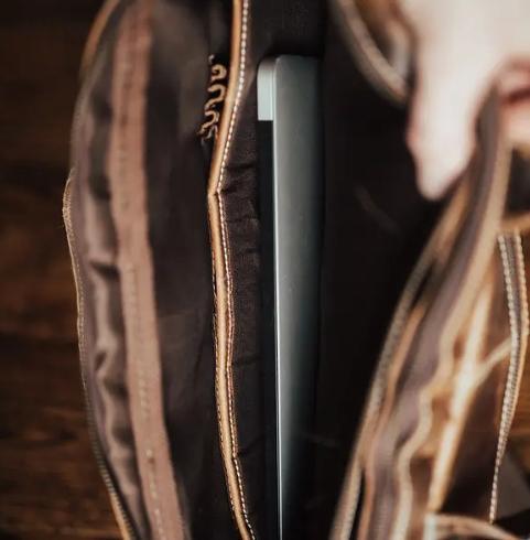 Kodiak Buffalo Leather Pilot Bag-Dark Walnut