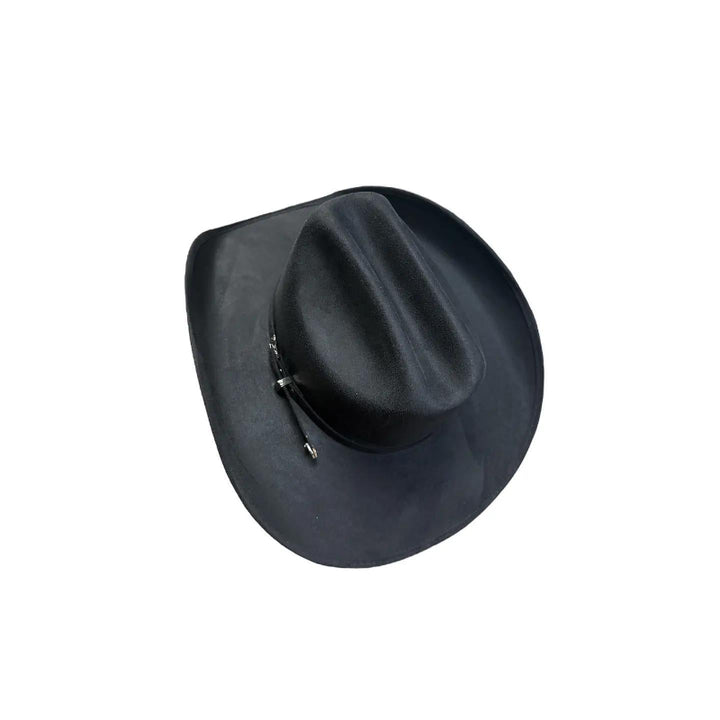 American Hat Makers New Cowboy Faux Suede Hat - Style Dutch | Black