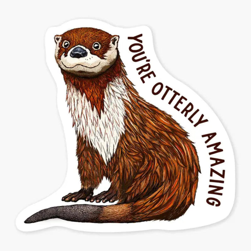 Nice Enough Sticker Otterly 3" Art Sticker