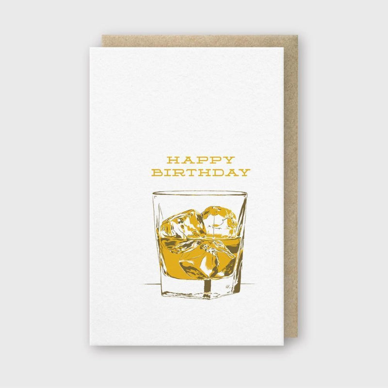 Pike Street Press Letterpress Birthday Greeting Card – Birthday on the Rocks 