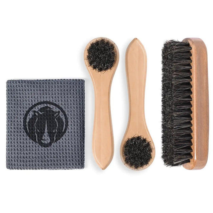 Rhino Wax Complete Cleaning Brush Kit for Leather Goods 4 pieces