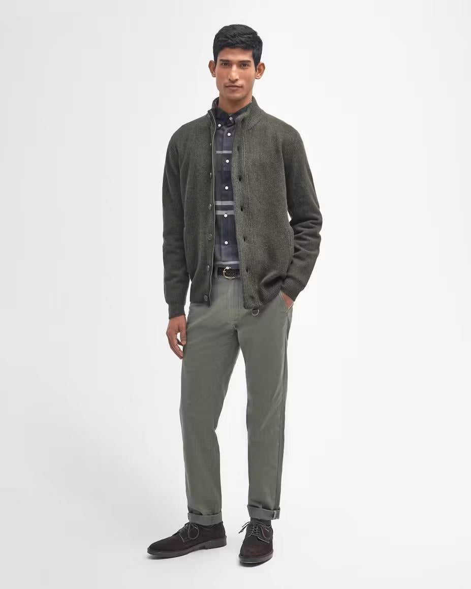 Barbour Essential Patch Zip Through Knitted Jumper
