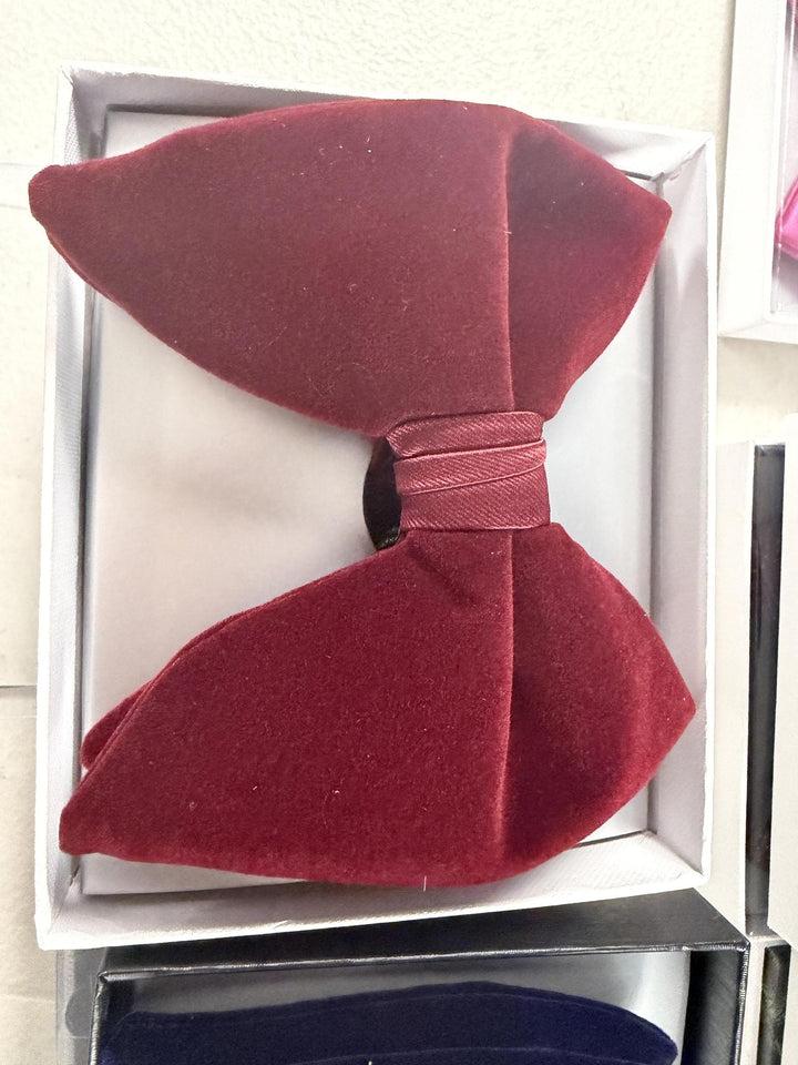 Imani Uomo Velvet Tear Drop Butterfly Bowtie with Hanky and Box