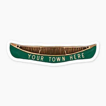 Canoe – Lake Chelan Name Drop Sticker