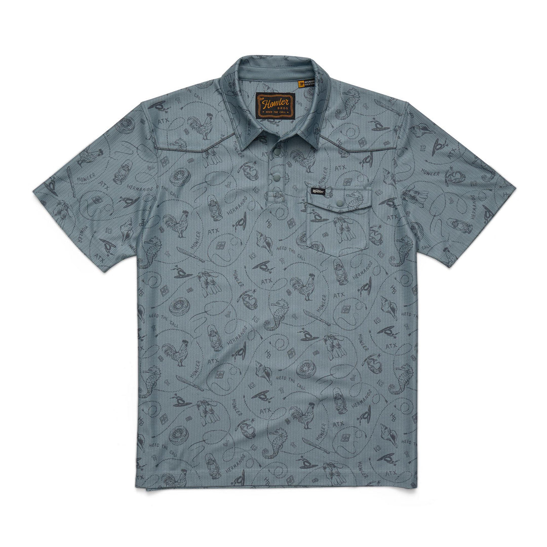 Ranchero Tech Polo - Sea Rodeo : Iron Blue