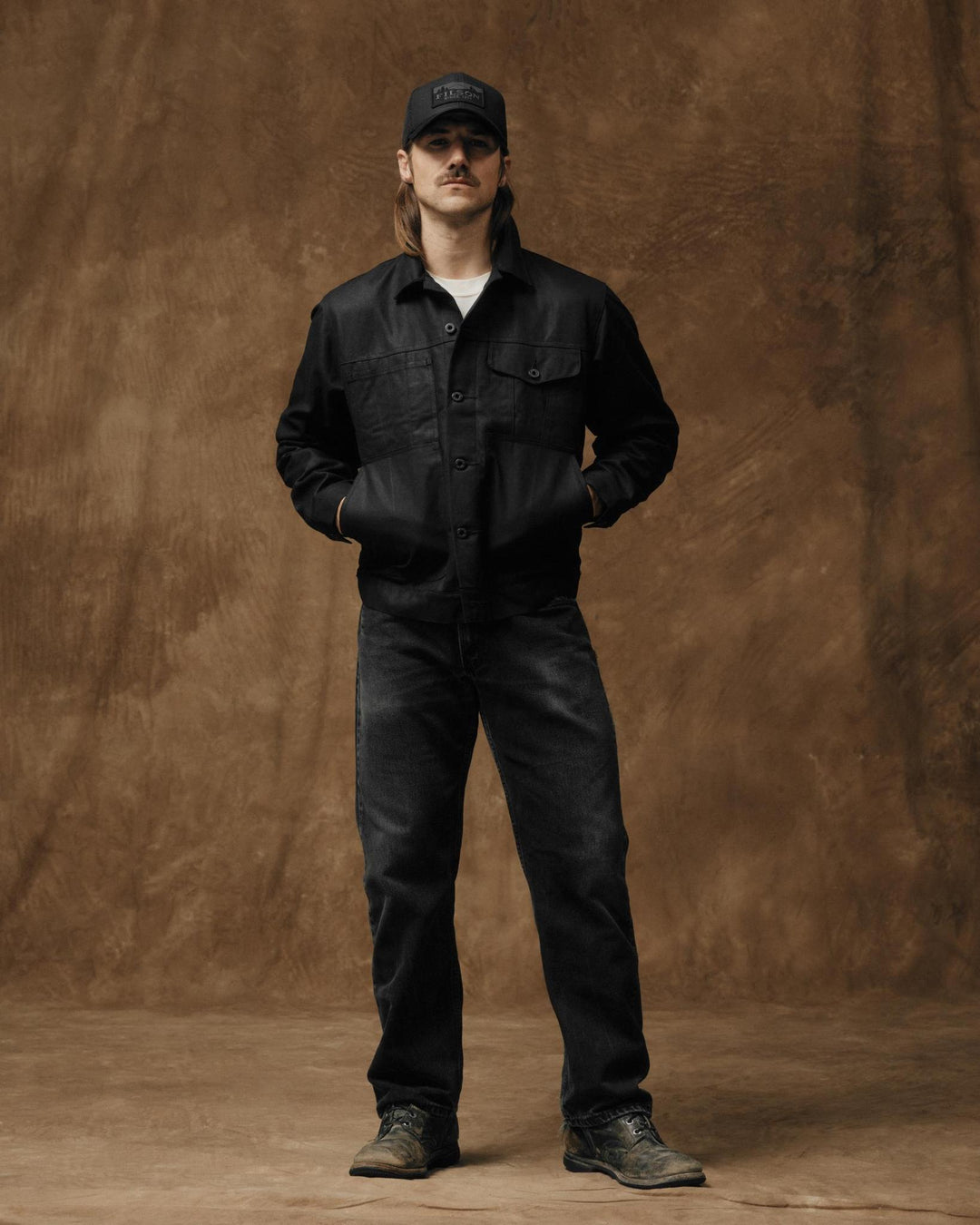 Tin Cloth Short Lined Cruiser Jacket - Black