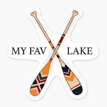 Oars Lake Chelan Name Drop Sticker