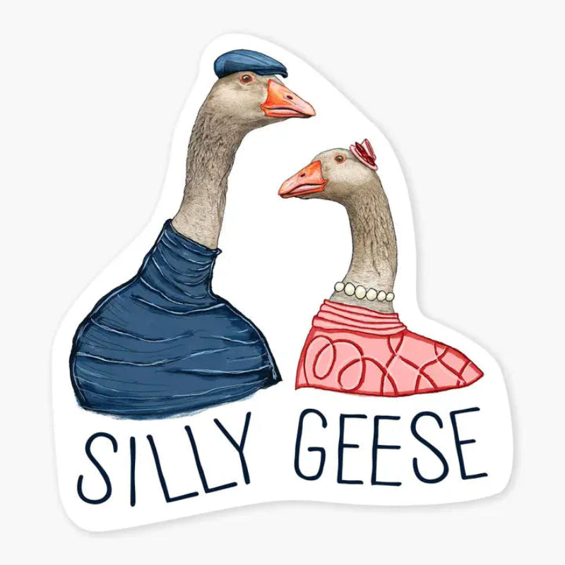 Silly Geese 3" Art Sticker
