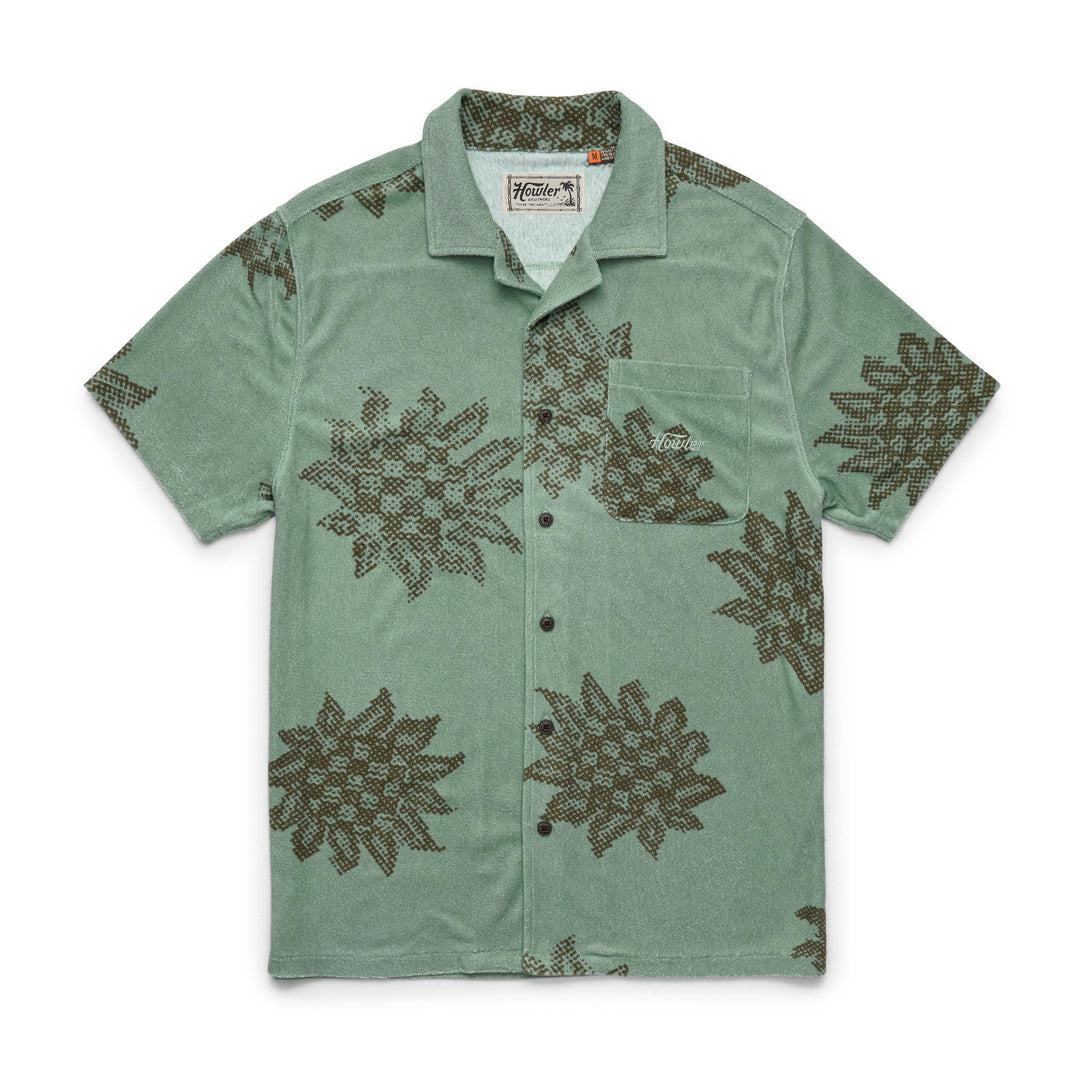 Palapa Terry Shirt - Sunflower Pixels : Granite Green