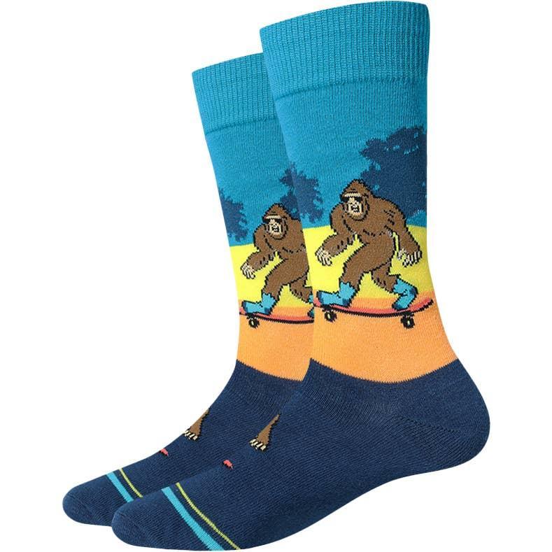 Skateboard Bigfoot Socks Blue