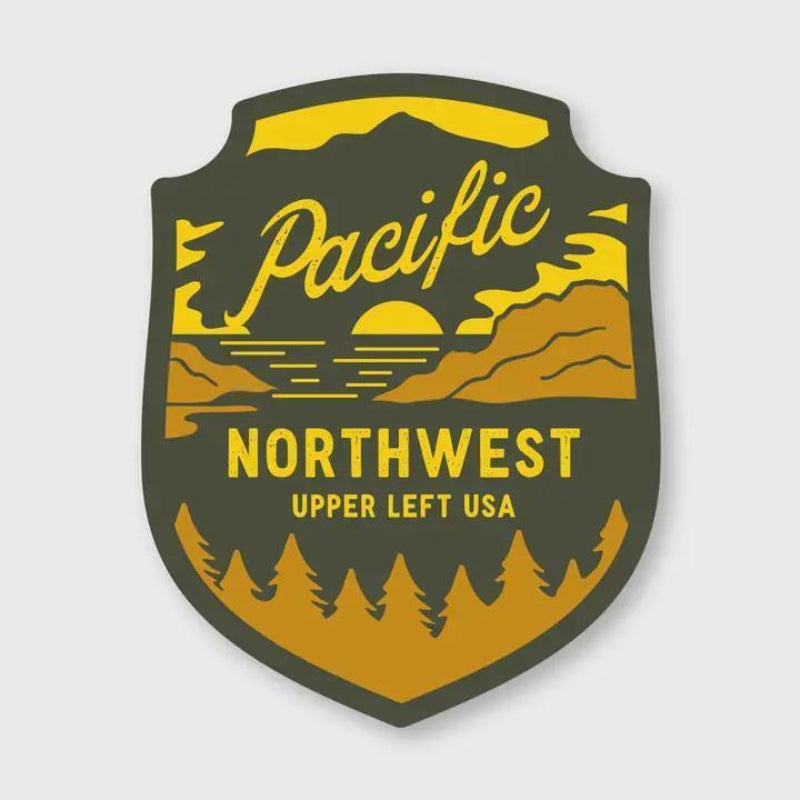 Pike Street Press PNW Forest Badge Sticker