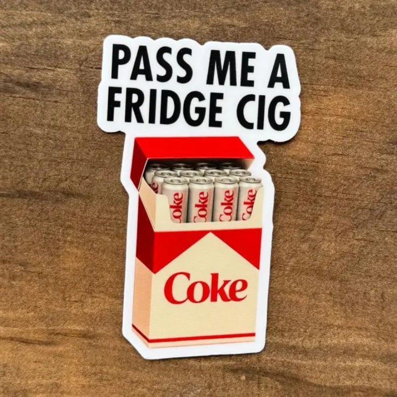 208 Tees Pass Me a Fridge Cig Sticker | Car Decal 109.5 | default - 