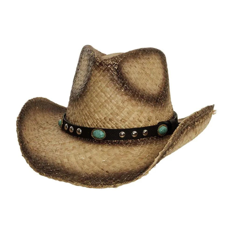 American Hat Makers Western Straw Hat - Style Nashville (Prepack of 6) - Front View