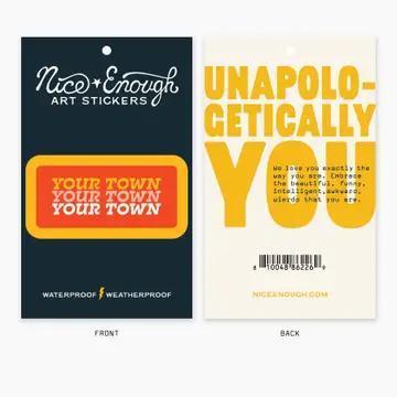 Your Town Lake Chelan Name Drop Sticker