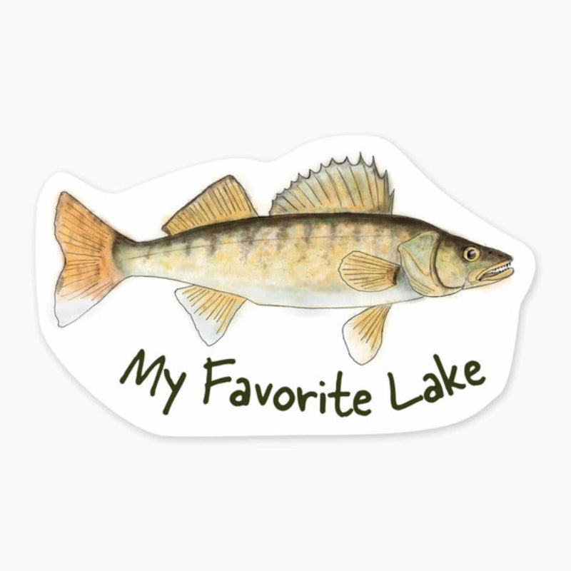 Nice Enough Stickers Walleye 3" Name Drop Sticker Lake Chelan
