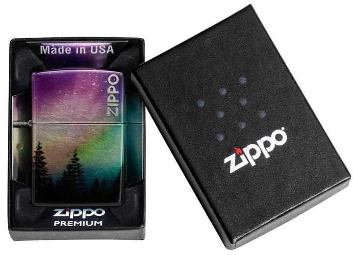 Zippo Colorful Sky 540 Tumbled Chrome Windproof Lighter