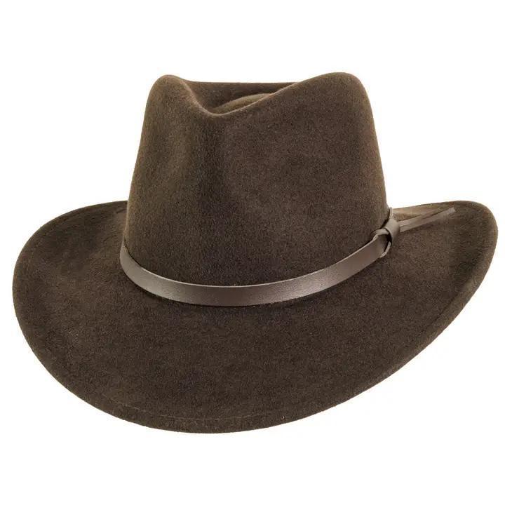American Hat Makers Pathfinder Crushable Wool Felt Outback Hat