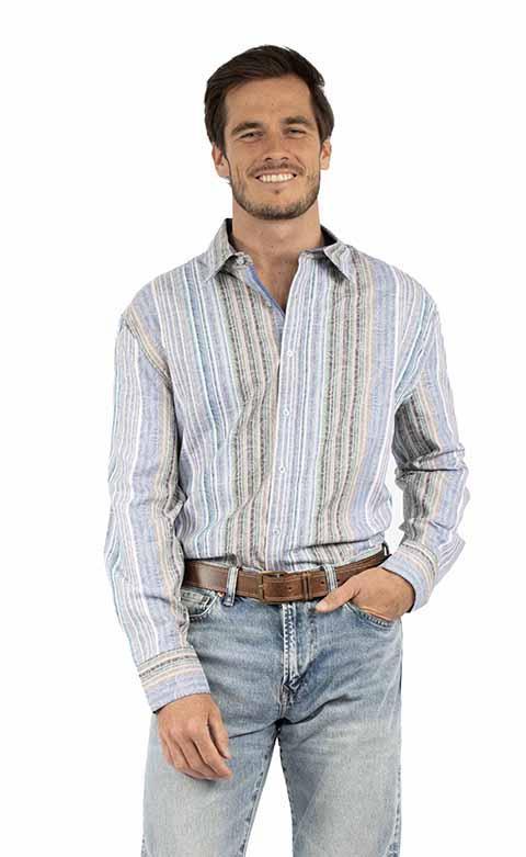 Scully Paisley Jacquard Long Sleeve Shirt
