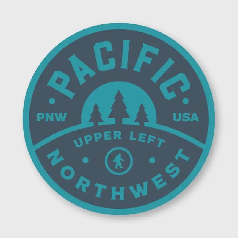 Pike Street Press PNW Retro Circle Sticker