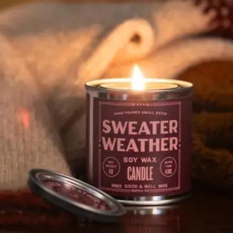 Good & Well Supply Co. Sweater Weather Soy Candle - Holiday Collection | 1/2 Pint