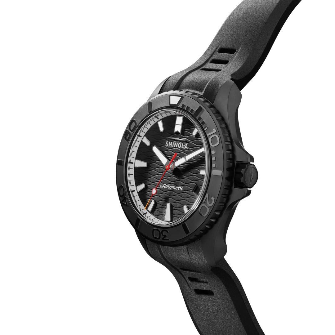 Gift Set - 43mm Ceramic Monster Watch, Black Rubber Strap
