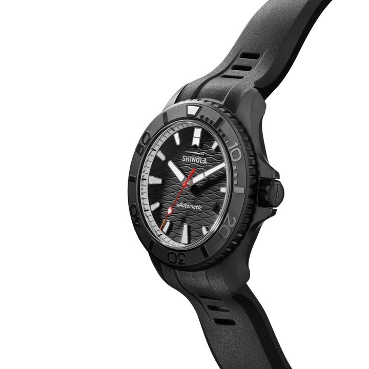Gift Set - 43mm Ceramic Monster Watch, Black Rubber Strap