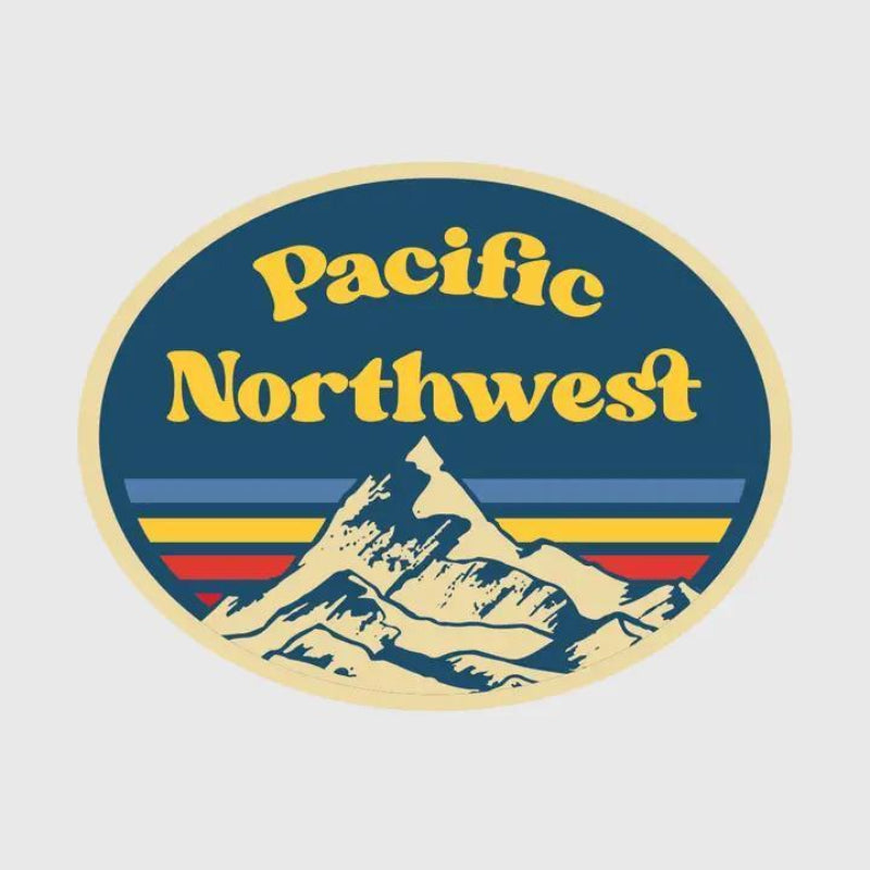 Pike Street Press PNW Retro Badge Sticker