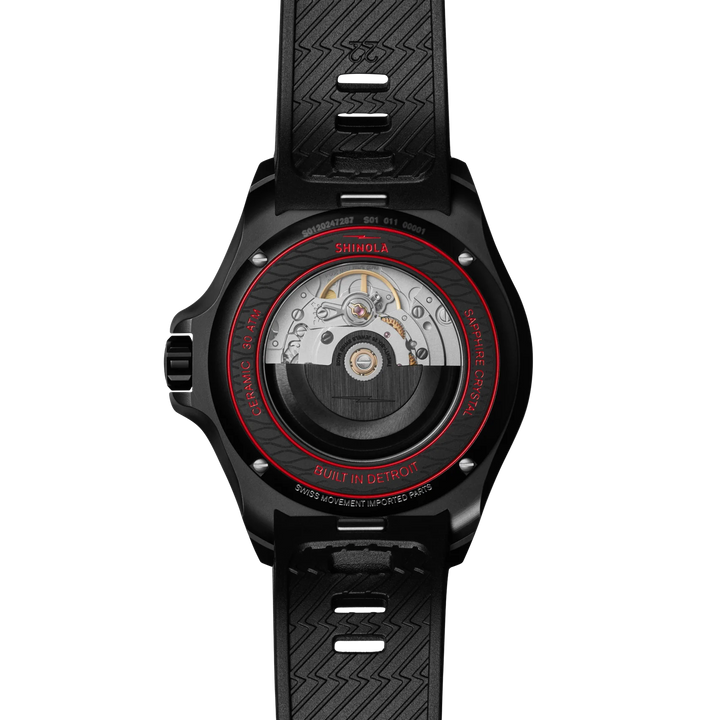 Gift Set - 43mm Ceramic Monster Watch, Black Rubber Strap