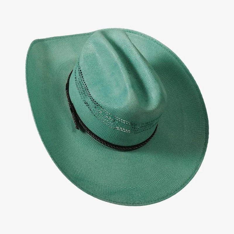 American Hat Makers New Straw Cowgirl Western Hat - Style American Maverick | Turquoise / SM