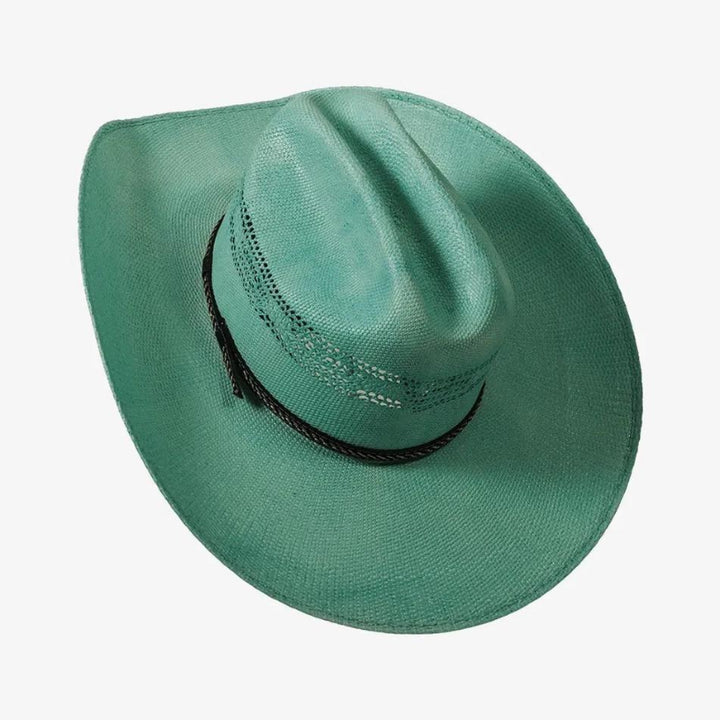 American Hat Makers New Straw Cowgirl Western Hat - Style American Maverick | Turquoise / SM