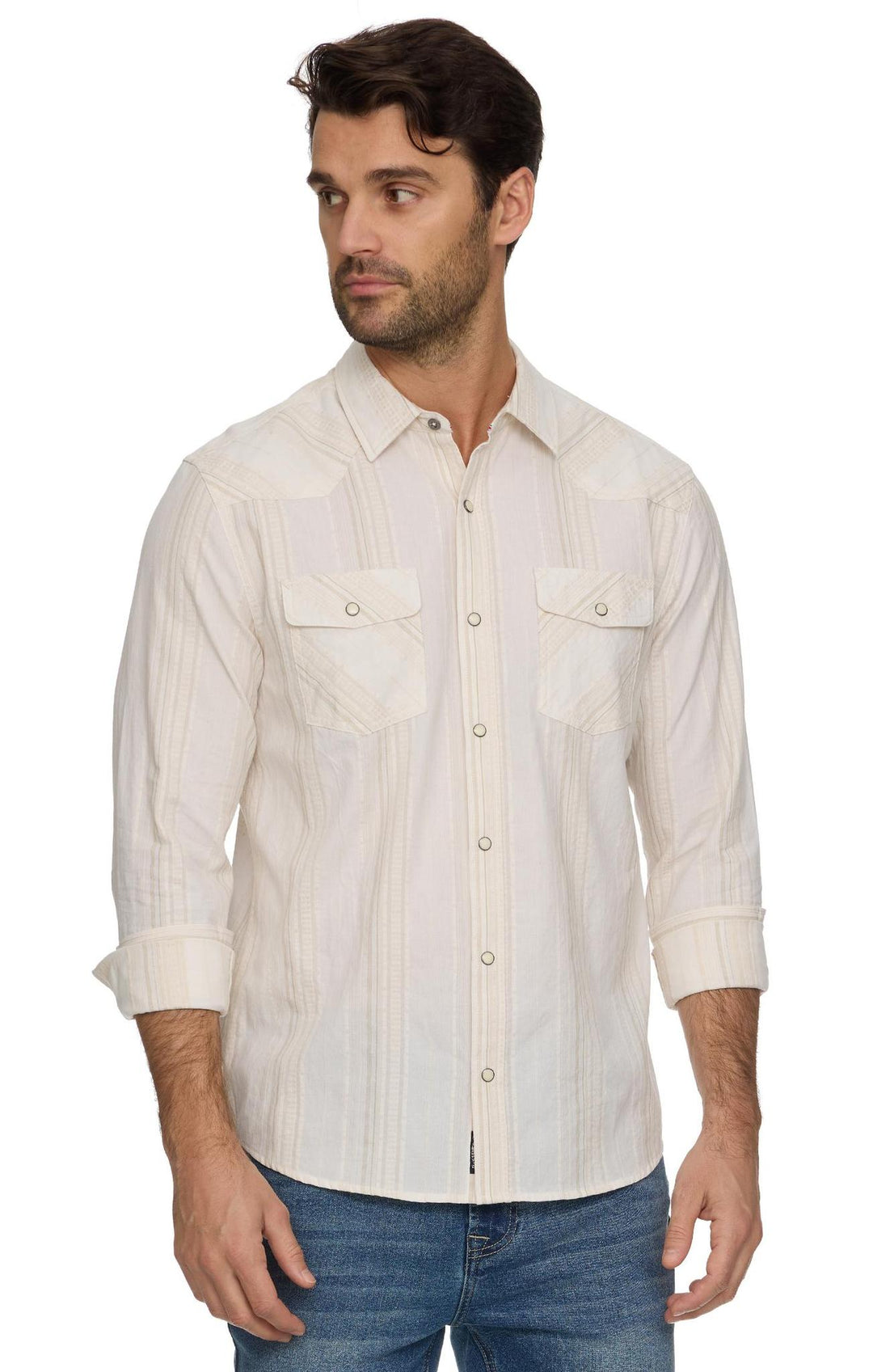 Flag &amp; Anthem Hueytown Textured Stripe Western Shirt