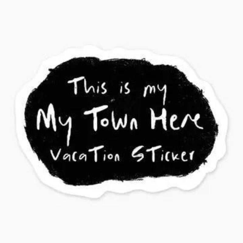 Nice Enough Stickers My Vacation - 3" Name Drop Sticker | Barcoded | Custom, non-returnable item: Leavenworth