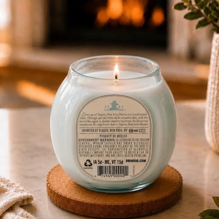 Last Call Bottle Co Don Julio® Blanco Bottle Candle 20 oz