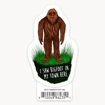 Saw Bigfoot Lake Chelan Name Drop Sticker