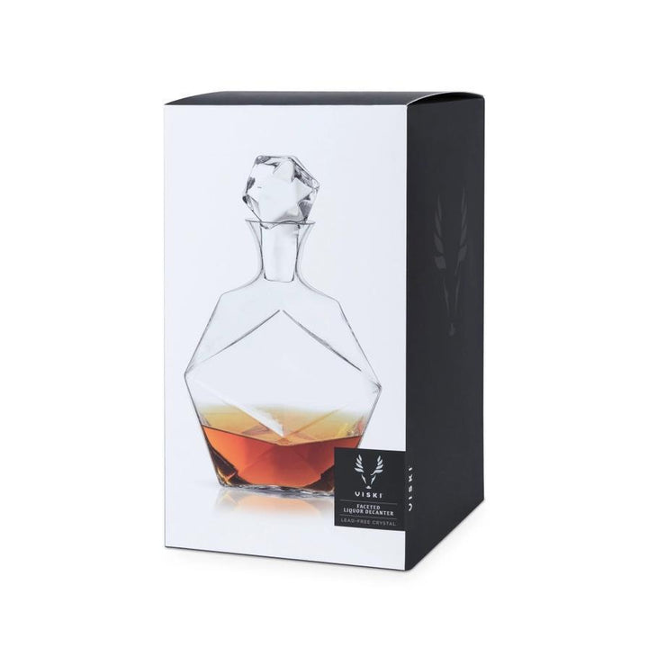 Viski SenecaT™ Faceted Crystal Liquor Decanter