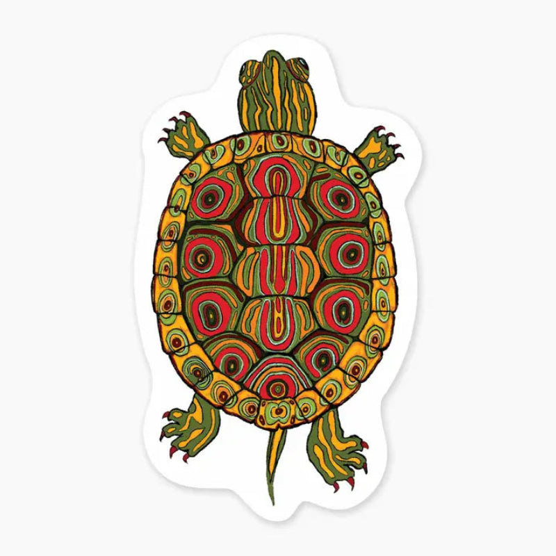 Nice Enough Sticker Painted Turtle 3" Art Sticker