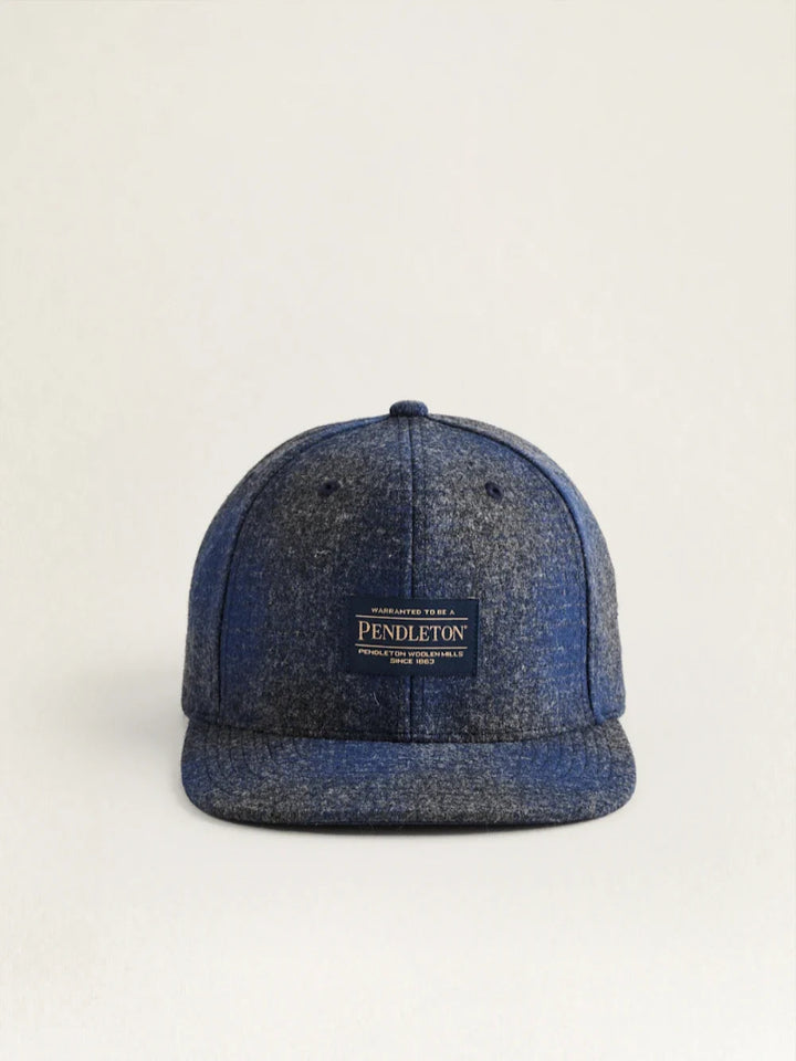 Pendleton Plaid Flat Brim Hat 
