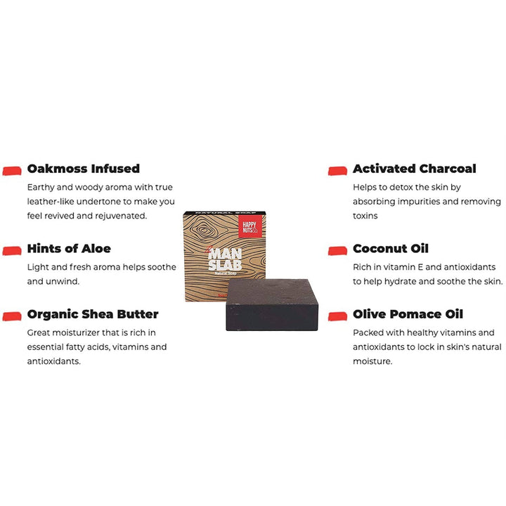 The Man Slab - Naughty List Natural handmade soap bar