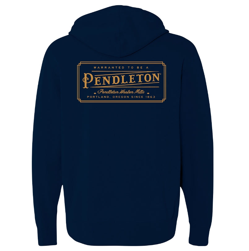 Pendleton Heritage Logo Hoody - Navy/Gold