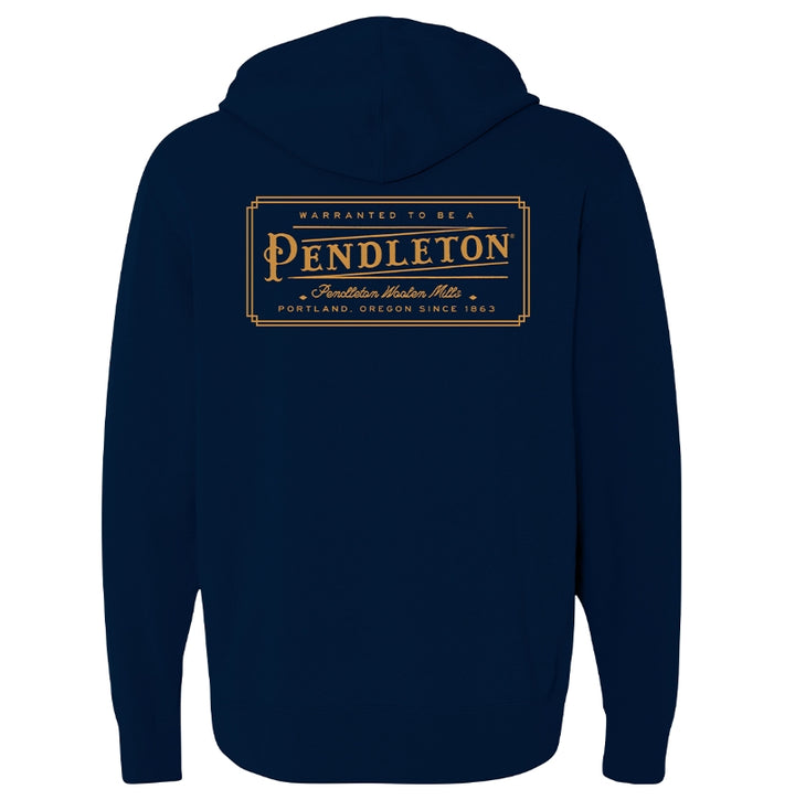 Pendleton Heritage Logo Hoody - Navy/Gold