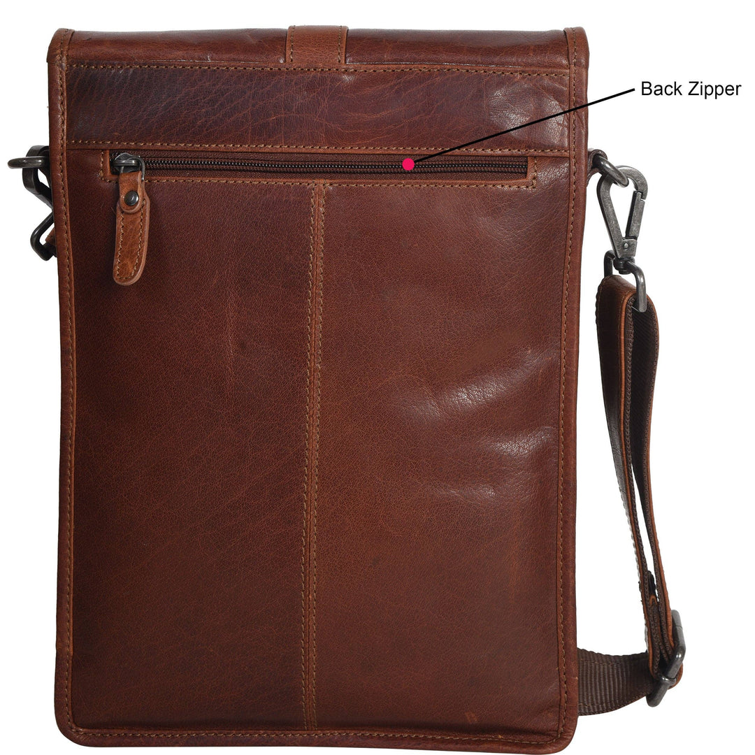 Tribal N/S Messenger Bag Vintage Brown - 5580